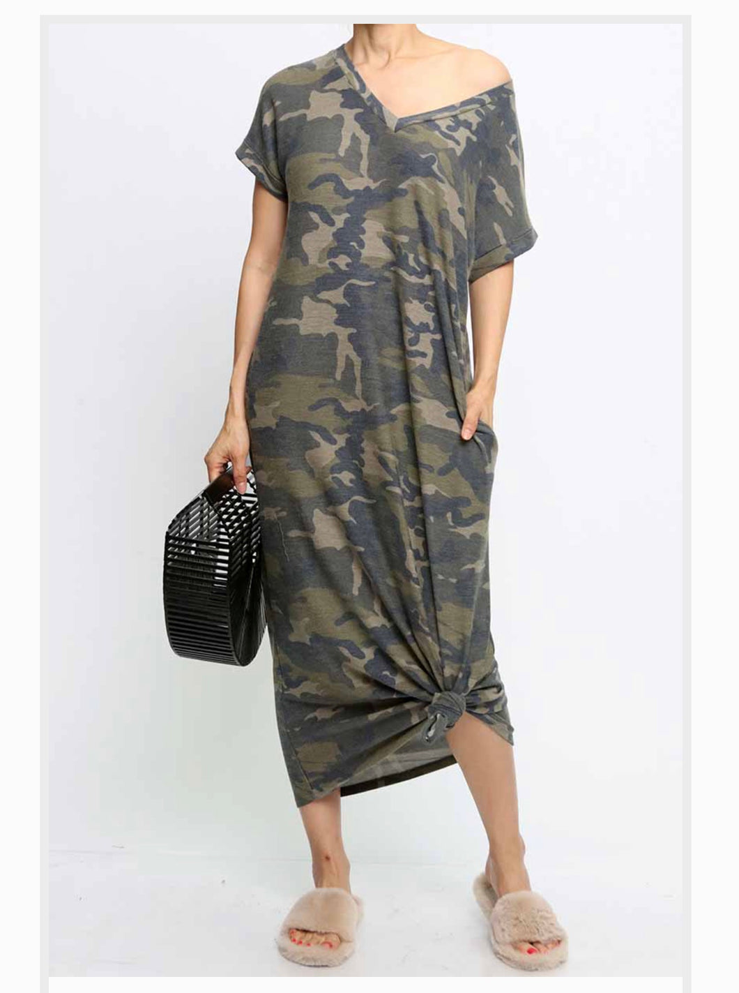 9912 CAMO T-SHIRT DRESS