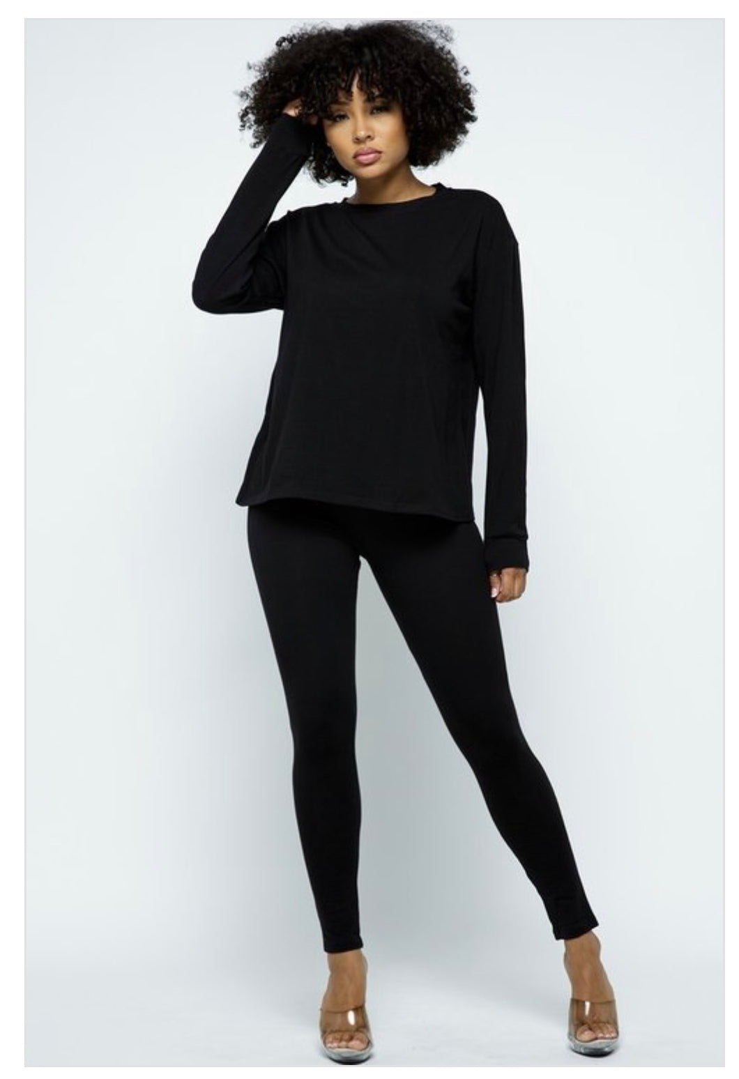 9912 BLACK BASIC 2PC LEGGING SET