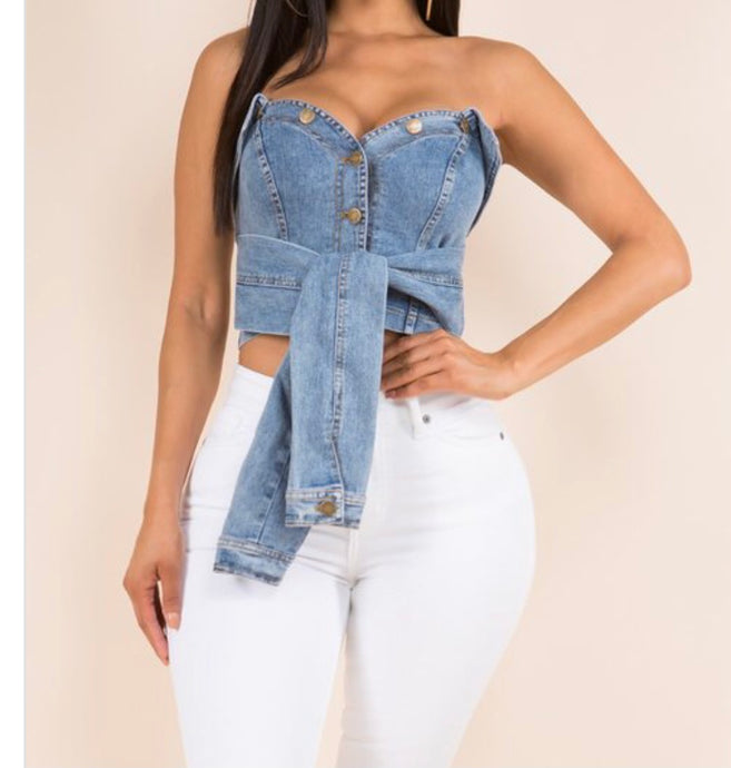 9912 DENIM ME TOP